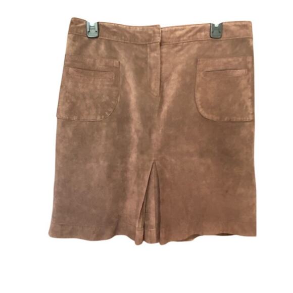 LILLY PULITZER Vintage Size 10 Brown Suede Dana Skirt White Label - Picture 6 of 6